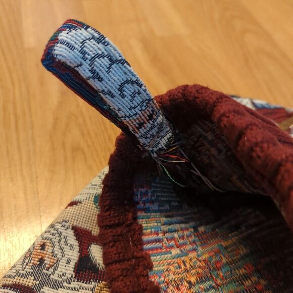 Tapestry Christmas Stocking Old World Santas Knit Cuff Holidays All Over Print - Picture 5 of 7